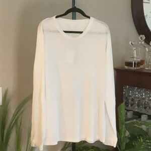 120% LINO - Classic White Long Sleeve Tee - NEW